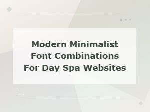 Modern Minimalist Font Pairings for Day Spa Websites