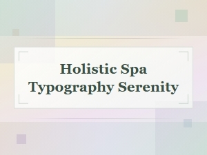 Holistic Spa Typography for Serene Logo Design