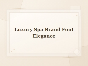 Elegant Font Choices for Luxury Spa Brand Logos